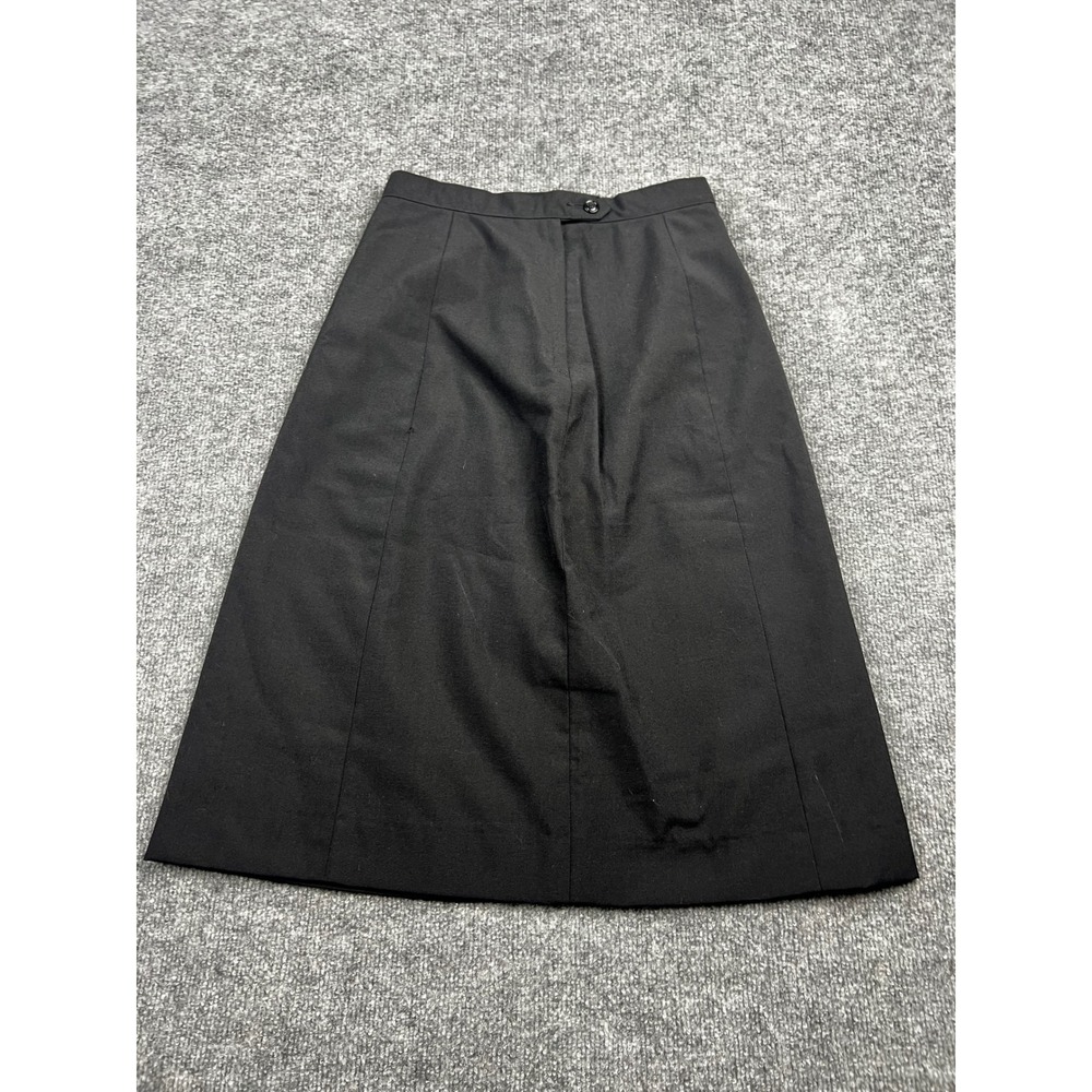 DSCP Quarterdeck Collection Black A-Line Midi Skirt Size 10R Military Surplus
